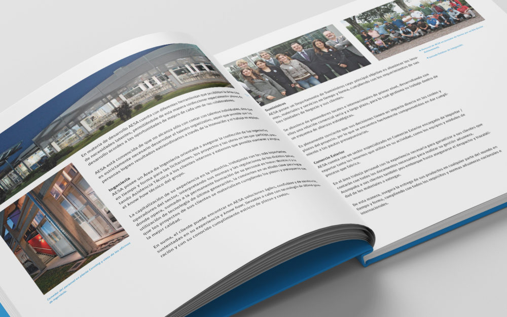 Diseño libro aniversario AESA 60 años bookdesign